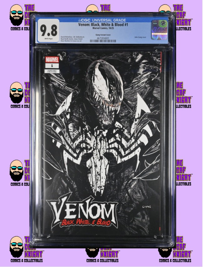 Venom: Black, White & Blood #1 - Giang Variant Cover - 9.8