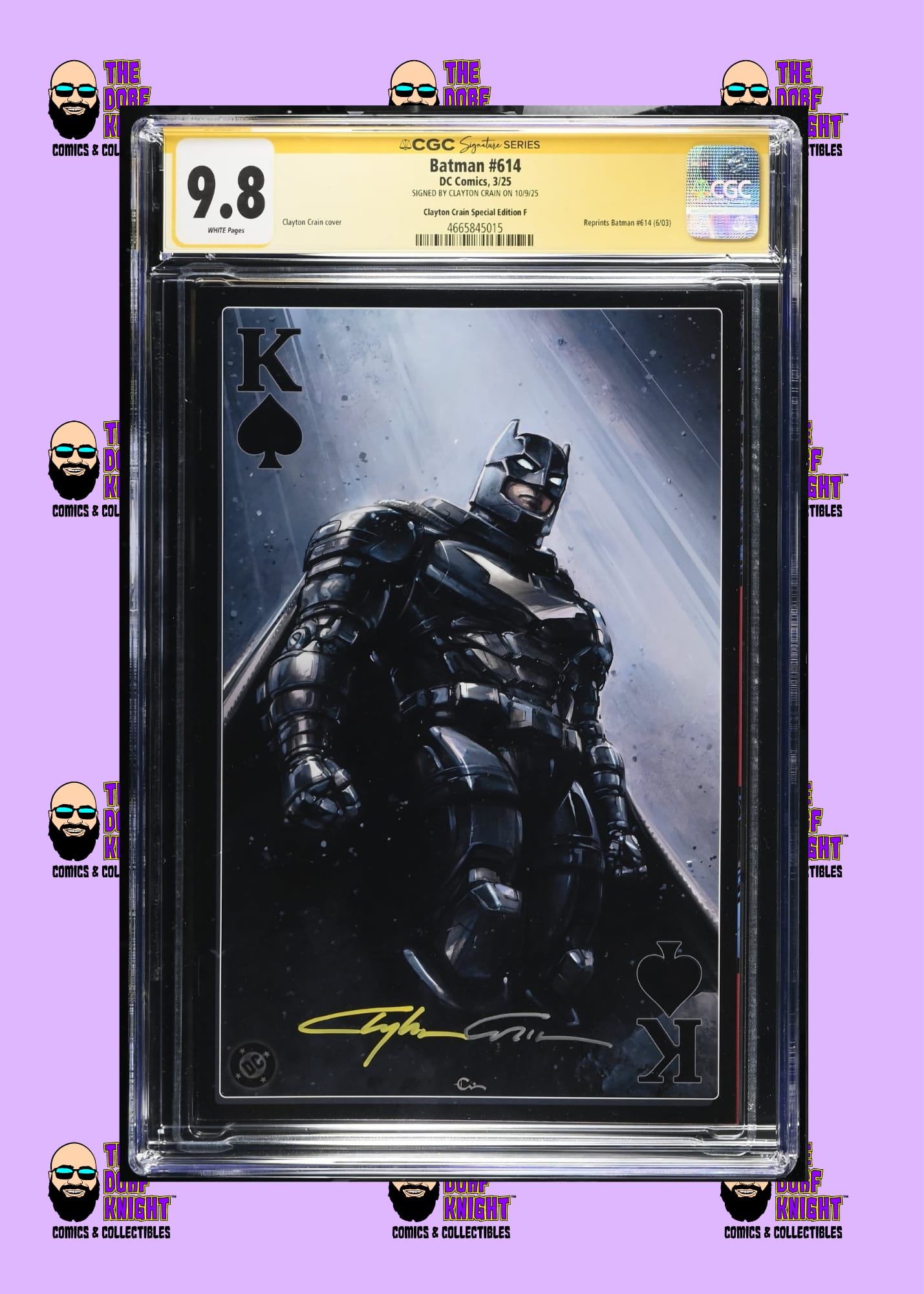 Batman #614 Clayton Crain Special Edition F - Signed by Clayton Crain - 9.8