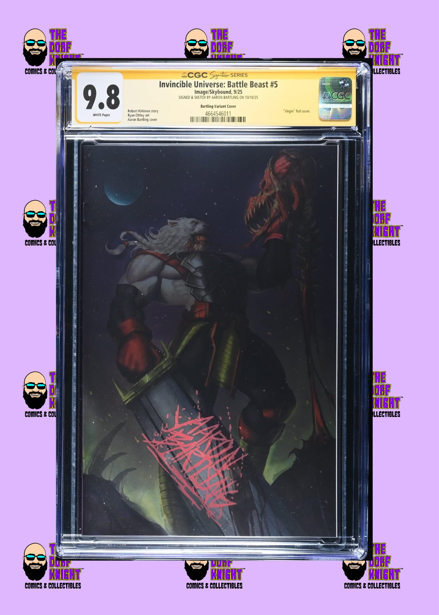 Invincible Universe: Battle Beast #5 - Bartling Variant Cover - Artist Proof - Signed by Aaron Bartling - 9.8