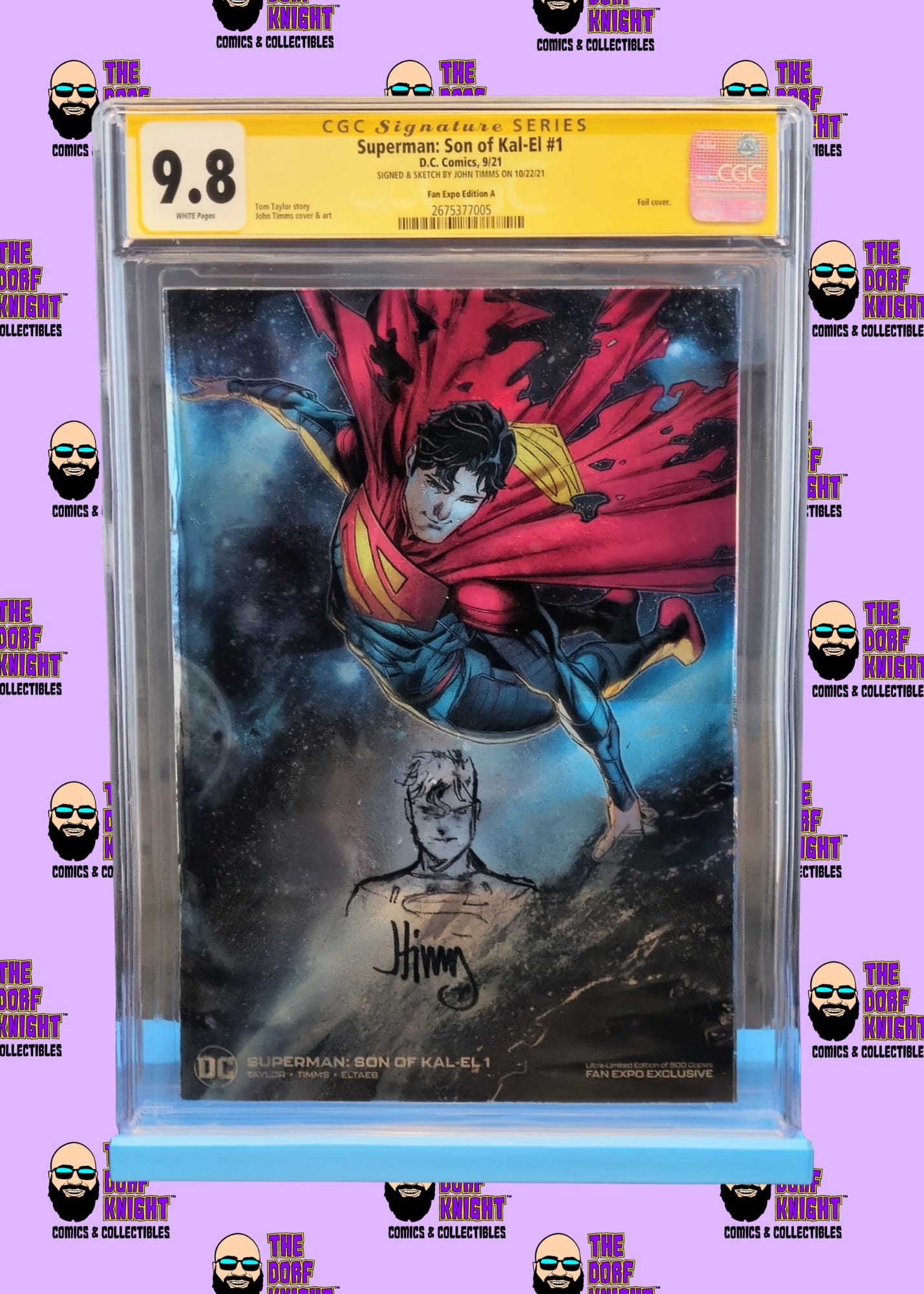 Superman: Son of Kal-El #1 - Fan Expo Edition A - Signed & Sketch by John Timms - 9.8
