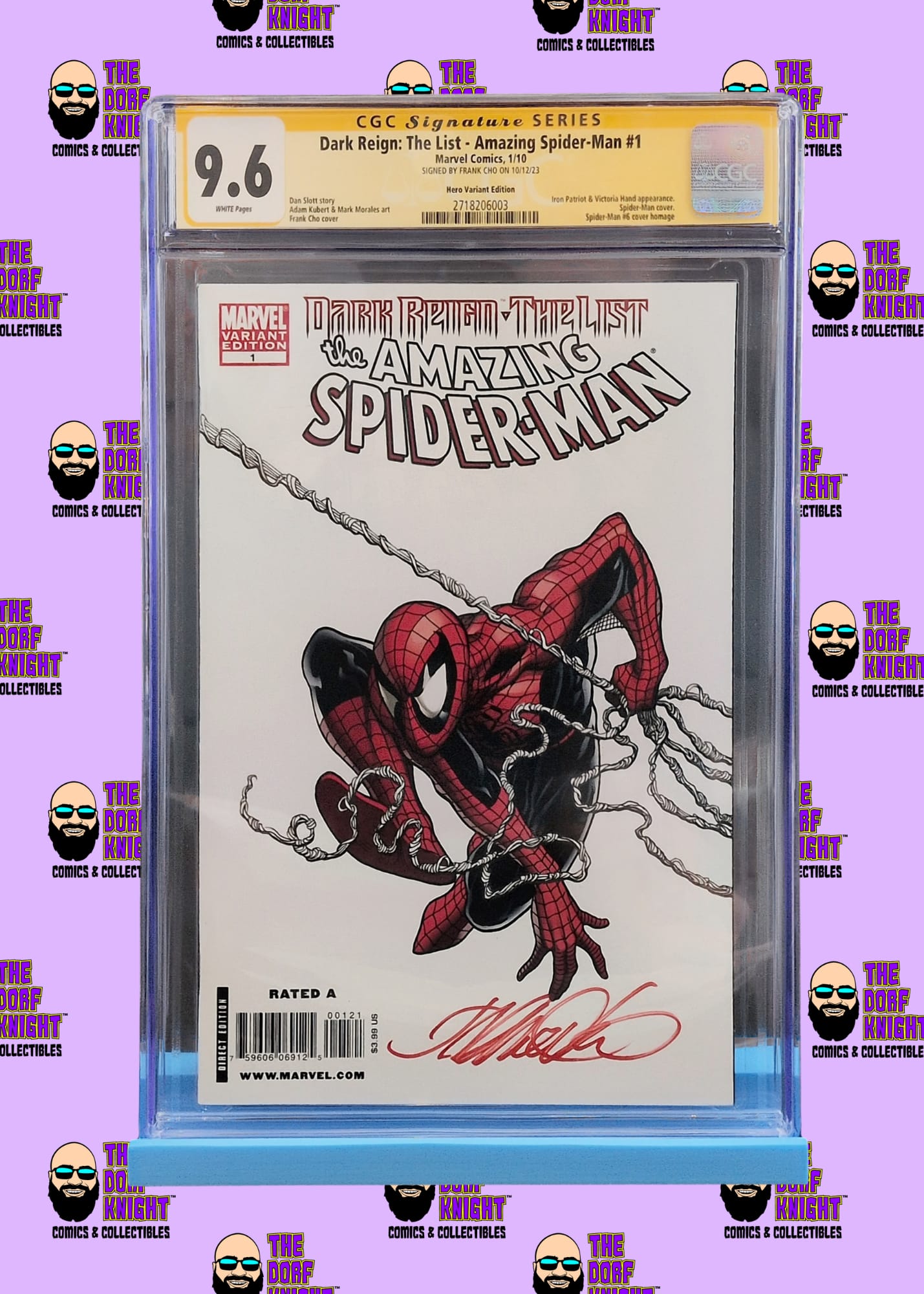 Dark Reign: The List - Amazing Spider-Man #1 - Hero Variant Edtion - Signed by Frank Cho - 9.8