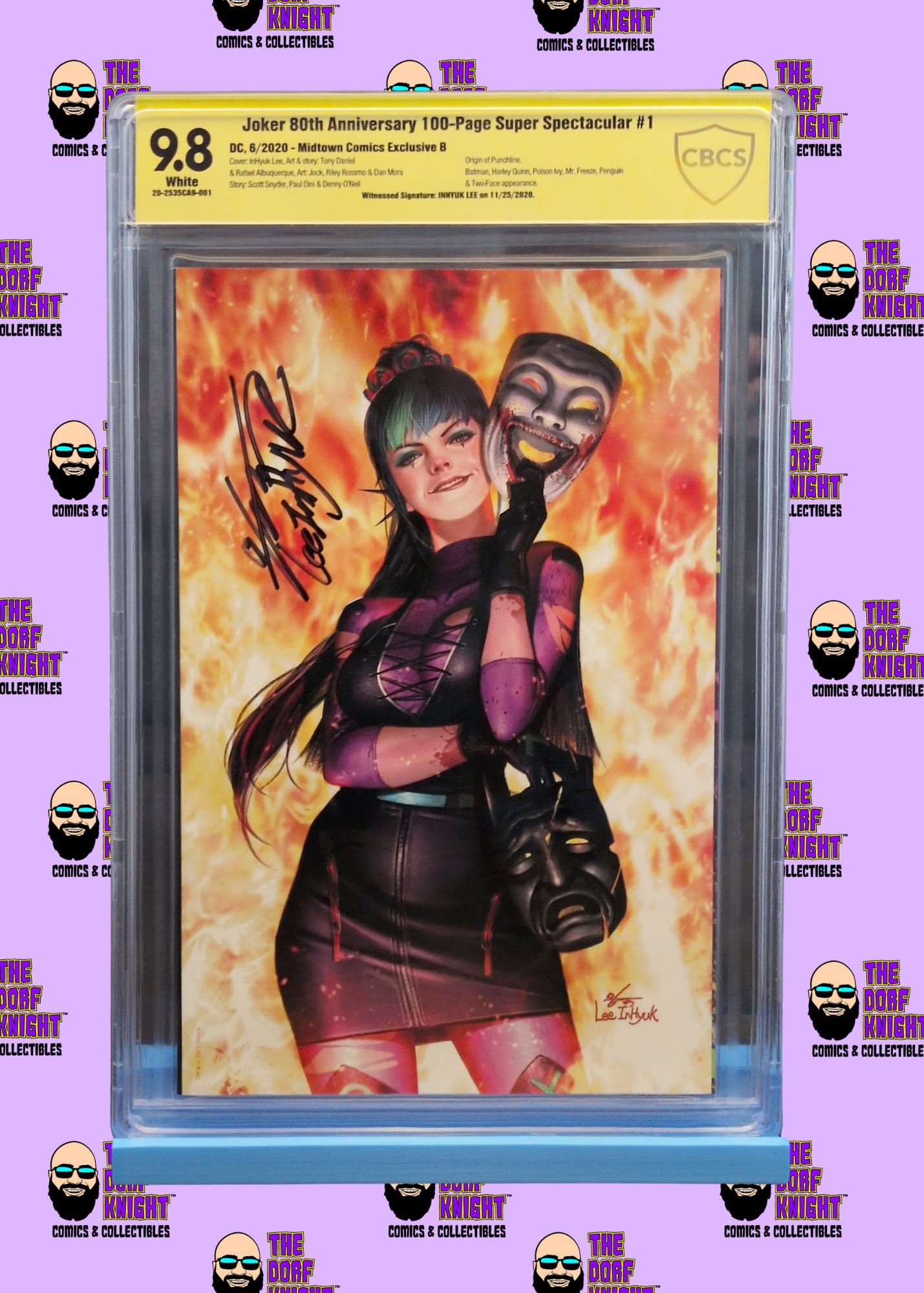 Joker 80th Anniversary 100-Page Super Spectacular #1 - Midtown Comics Exclusive B - Signed by Inhyuk Lee - 9.8