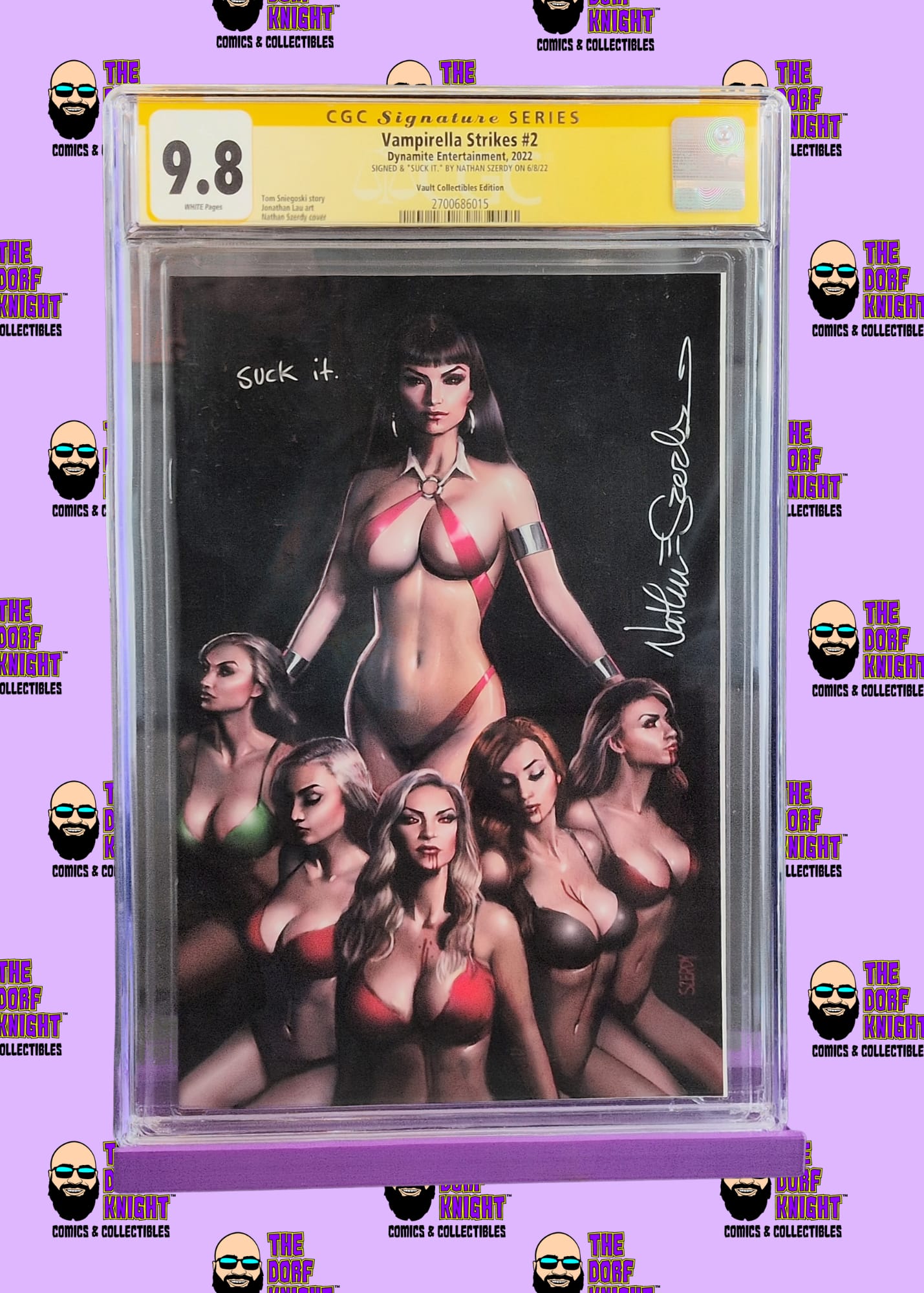 Vampirella Strikes #2 - Vault Collectibles Edition - Signed by Nathan Szerdy - 9.8