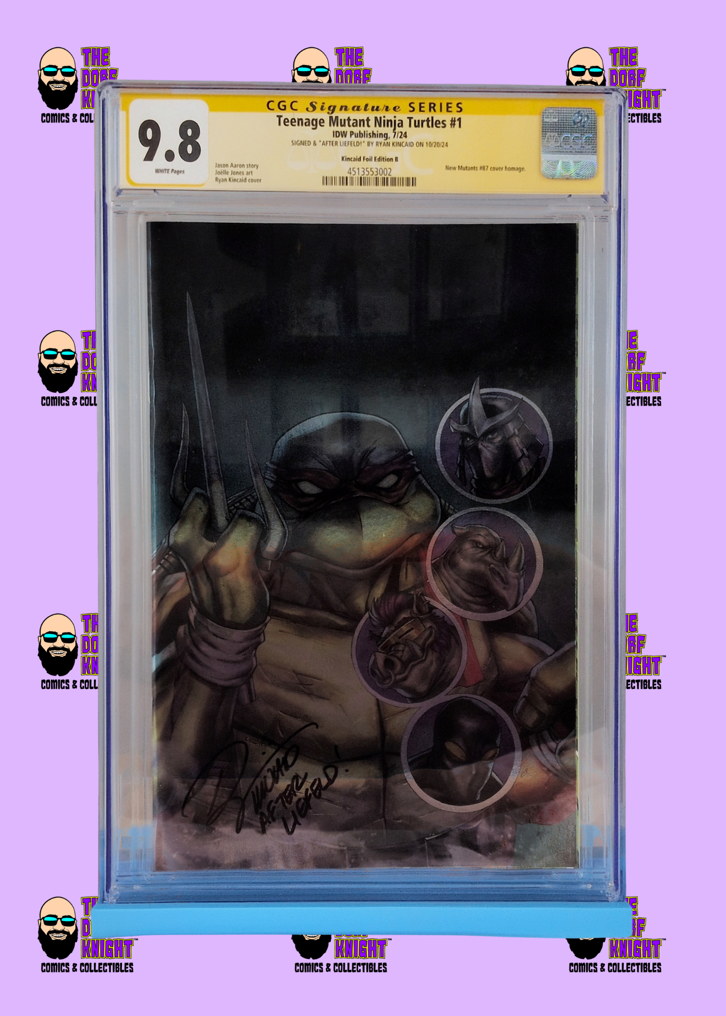 Teenage Mutant Ninja Turtles #1 - Kincaid Foil Edition B - 9.8