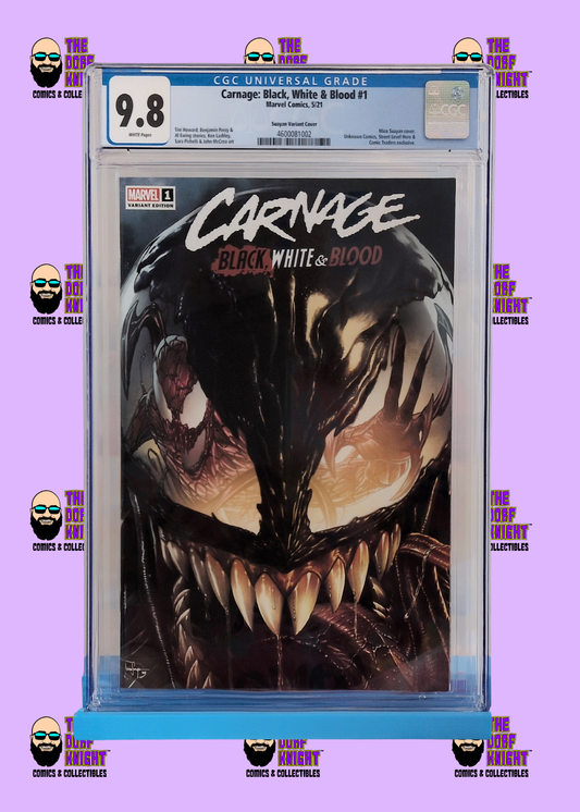 Carnage: Black, White, & Blood #1 - Suayan Variant Cover - 9.8