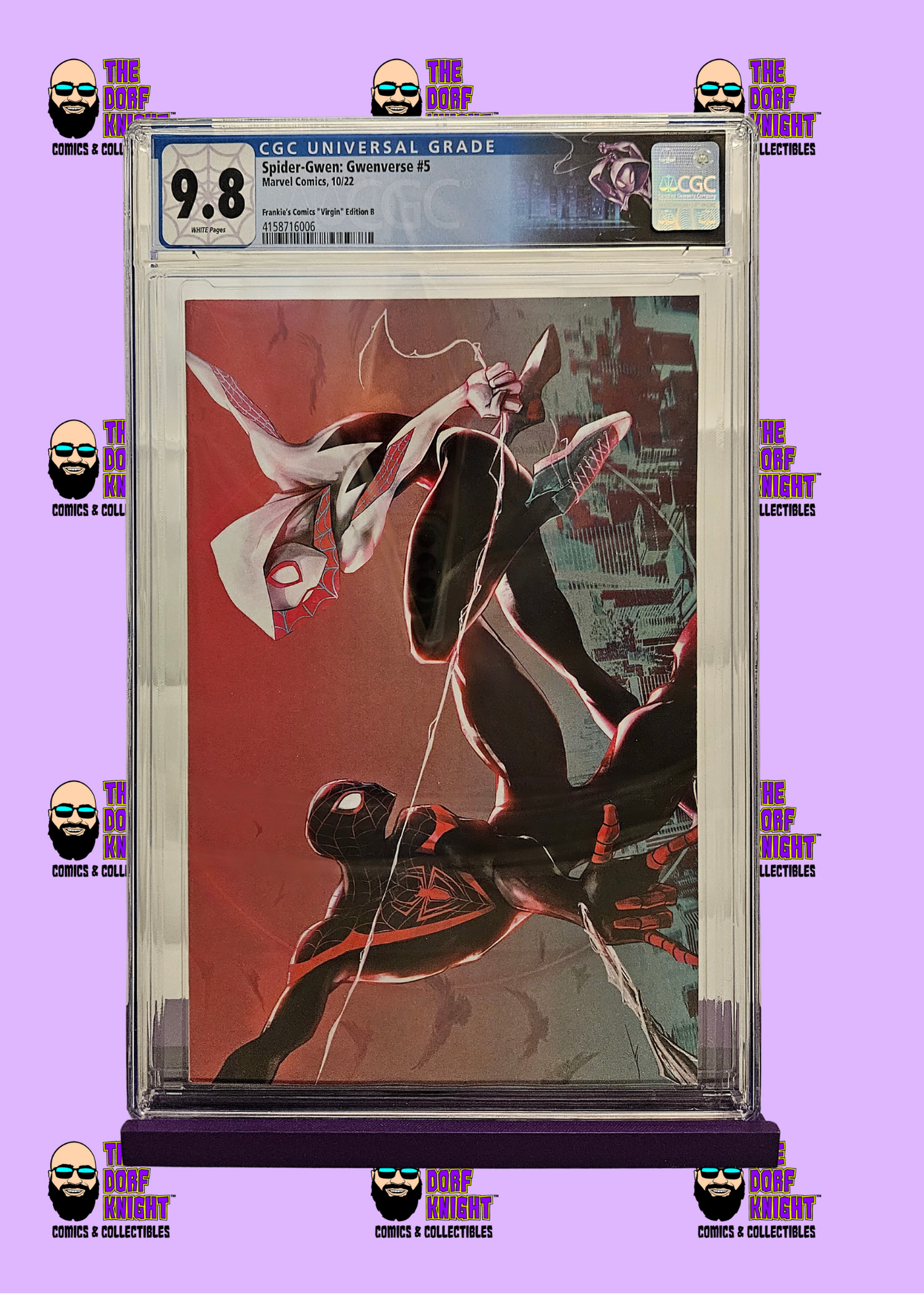 Spider-Gwen: Gwenverse #5 - Frankie's Comics "Virgin" Edition B - 9.8