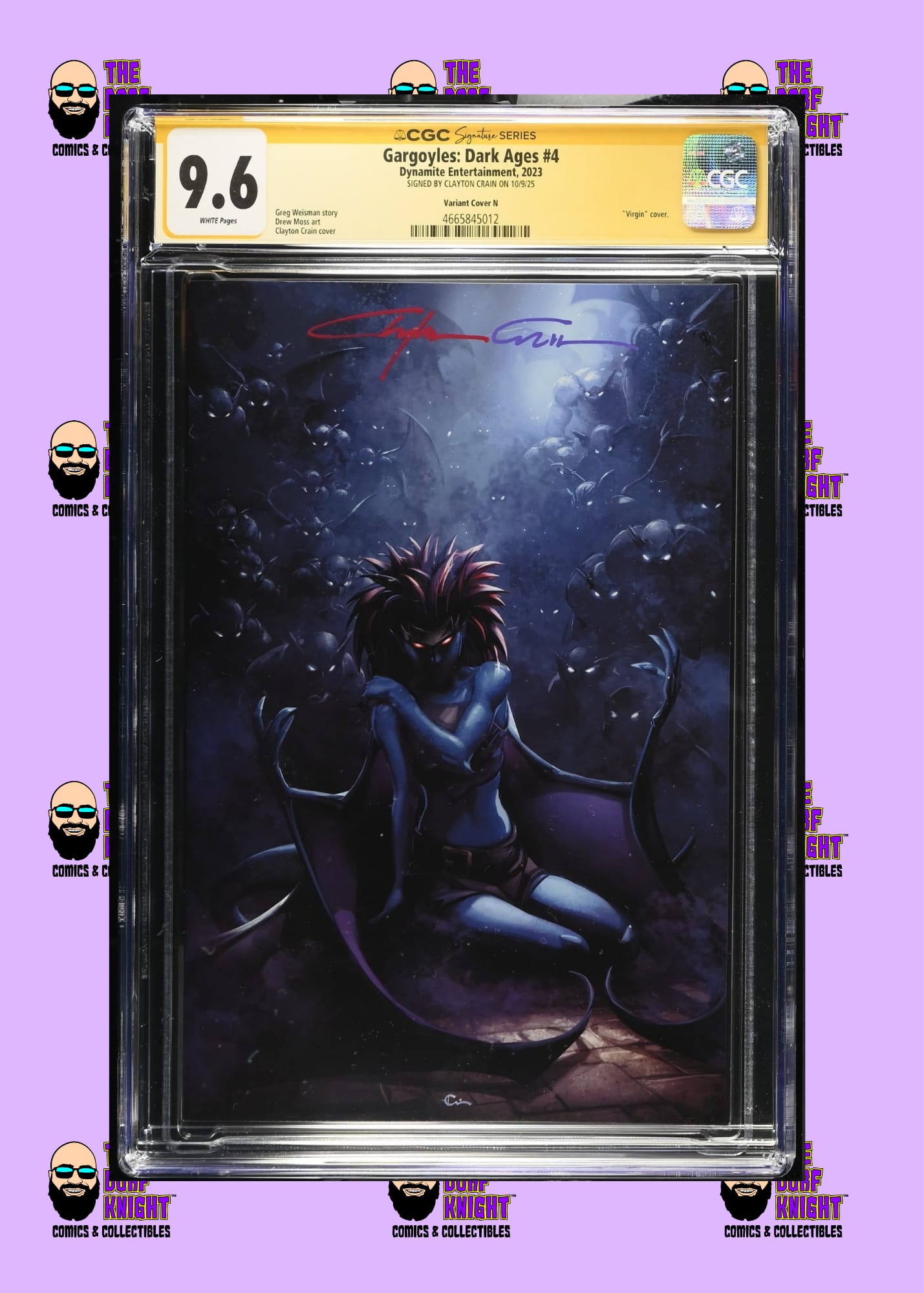Gargoyles: Dark Ages #4 - Variant Cover N - Signed by Clayton Crain - 9.6