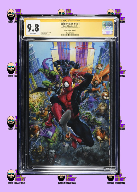 Spider-Man '94 #1 - Crain "Virgin" Edition B - Signed by Clayton Crain - 9.8