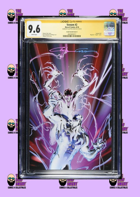 Venom #2 Crain Variant Cover C - Signed by Clayton Crain - 9.6