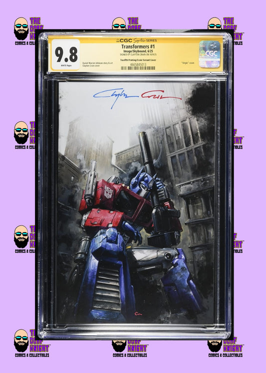 Transformers #1 - Twelfth Printing/Crain Variant Cover - Signed by Clayton Crain - 9.8