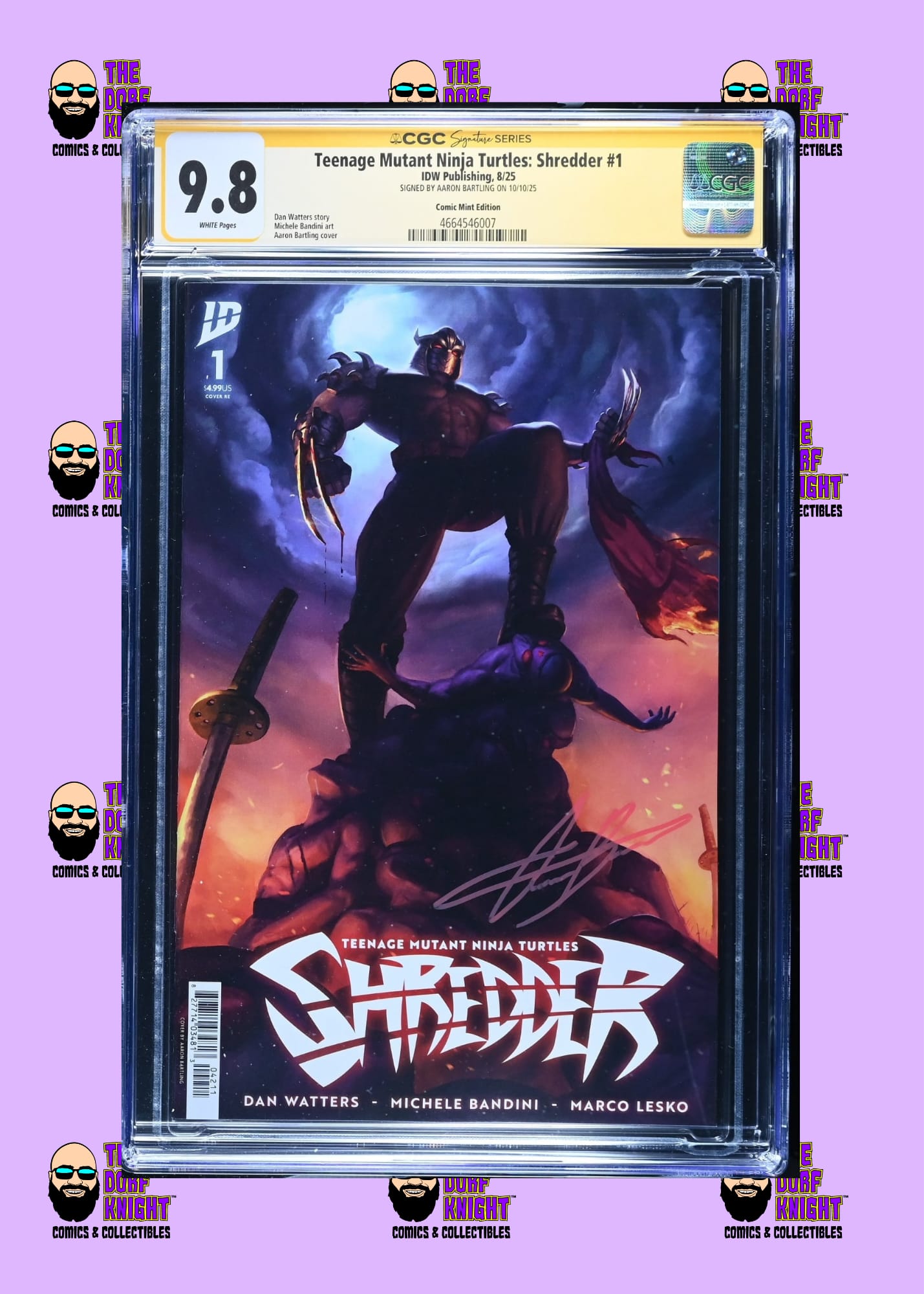 Teenage Mutant Ninja Turtles: Shredder #1 - Comic Mint Edition - Signed by Aaron Bartling - 9.8