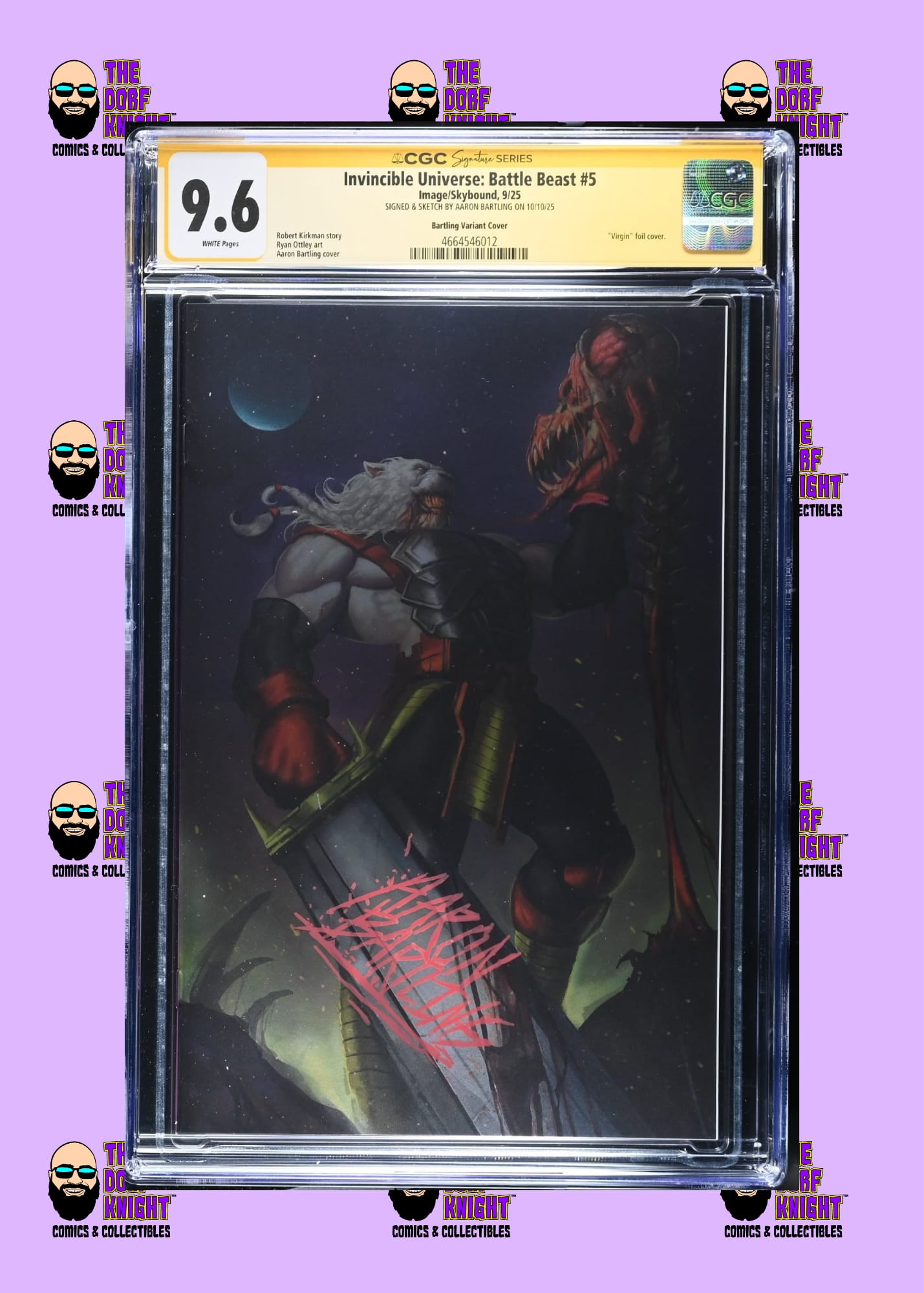 Invincible Universe: Battle Beast #5 - Bartling Variant Cover - Artist Proof - Signed by Aaron Bartling - 9.6
