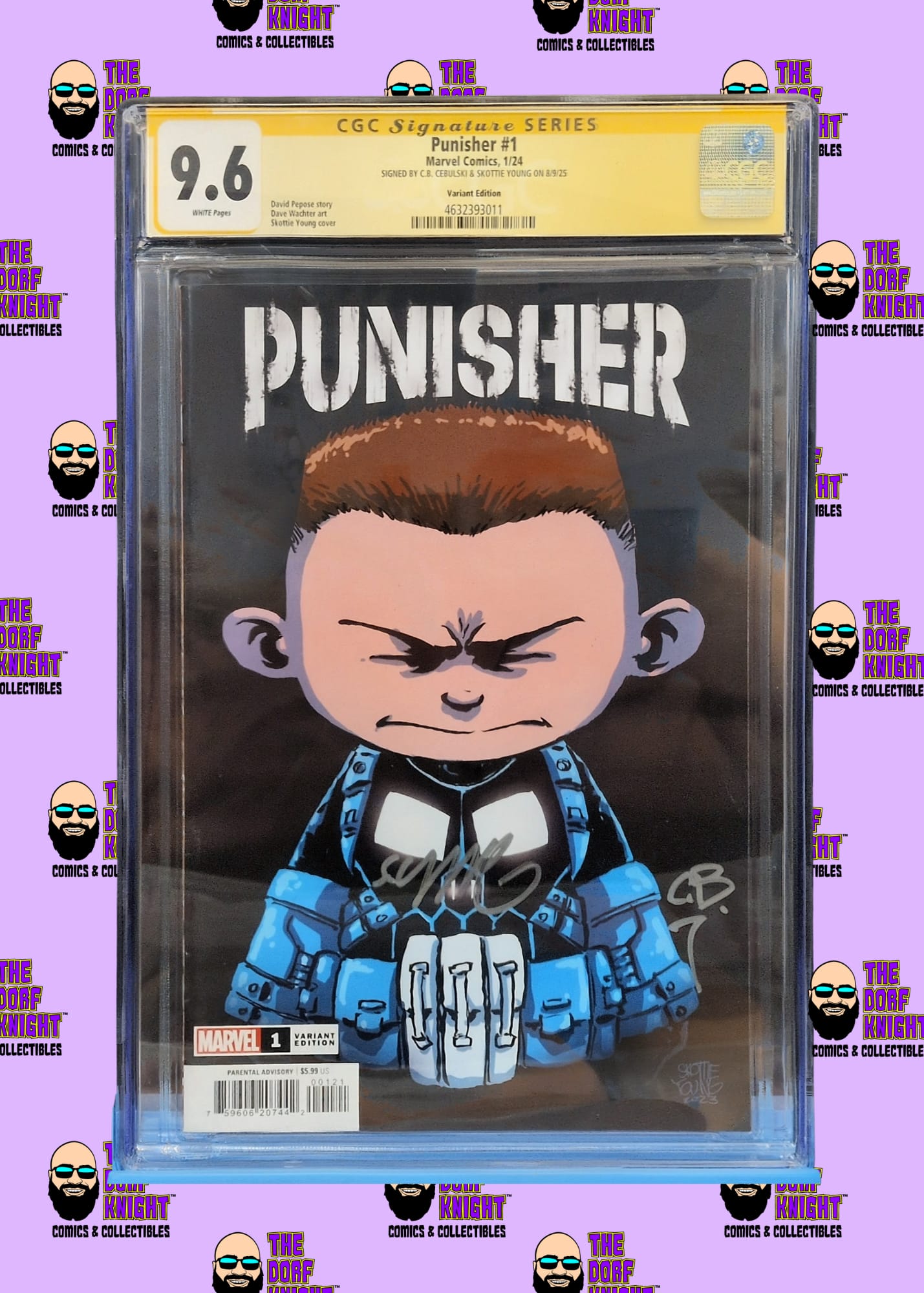Punisher #1 - Variant Edition - Signed by C.B. Cebulski & Skottie Young - 9.6
