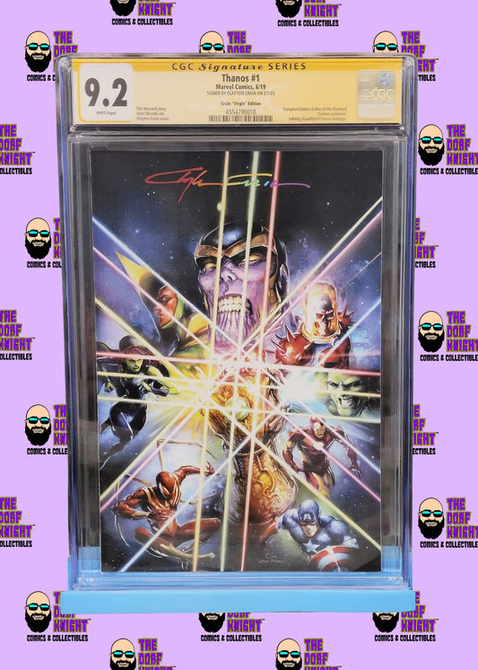 Thanos #1 - Crain "Virgin" Edition - Signed by Clayton Crain - 9.2