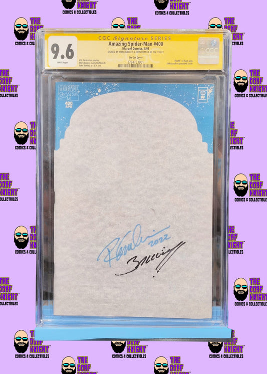 Amazing Spider-Man #400 - Die-Cut Cover - Signed by Mark Bagley & John Romita Jr. - 9.6
