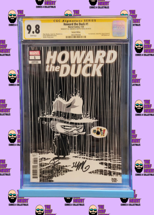 Howard the Duck #1 - Variant Edition - Signed by C.B. Cebulski & Skottie Young - 9.8