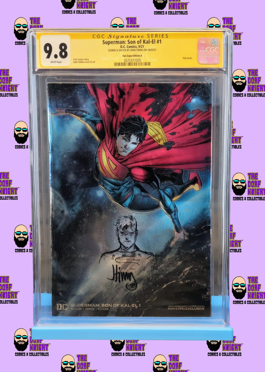 Superman: Son of Kal-El #1 - Fan Expo Edition A - Signed & Sketch by John Timms - 9.8