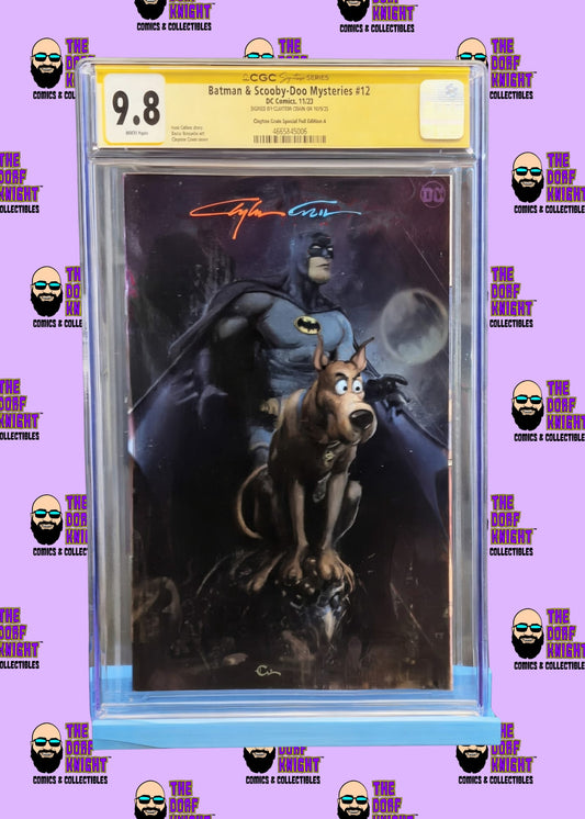 Batman & Scooby-Doo Mysteries #12 - Clayton Crain Special Foil Edition A - Signed by Clayton Crain - 9.8