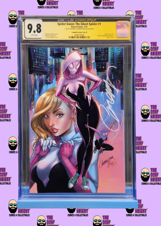 Spider-Gwen: The Ghost-Spider #1 - Campbell Variant Cover B - Signed by J. Scott Campbell - 9.8