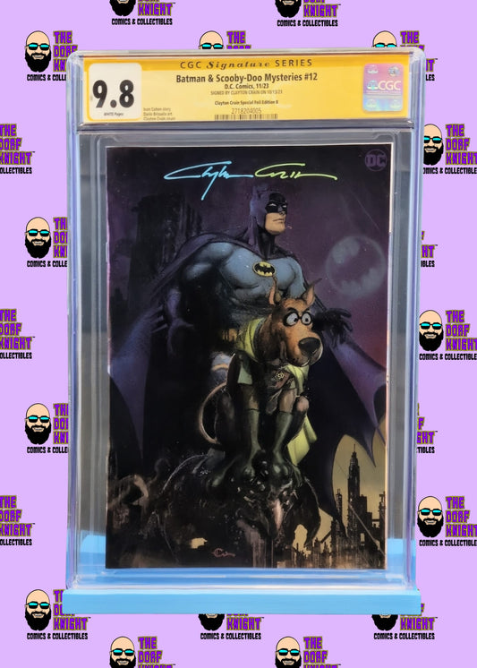 Batman & Scooby-Doo Mysteries #12 - Clayton Crain Special Foil Edition B - Signed by Clayton Crain - 9.8
