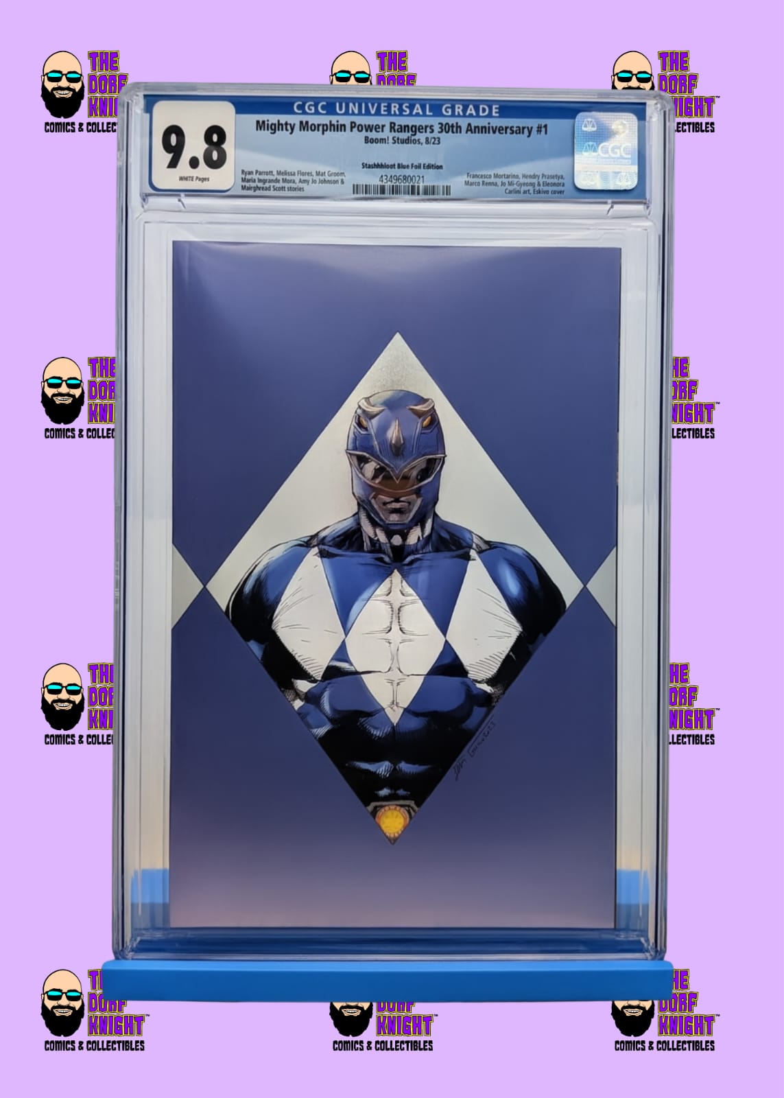 Mighty Morphin Power Rangers 30th Anniversary #1: - Stashhhloot Blue Foil Edition - 9.8