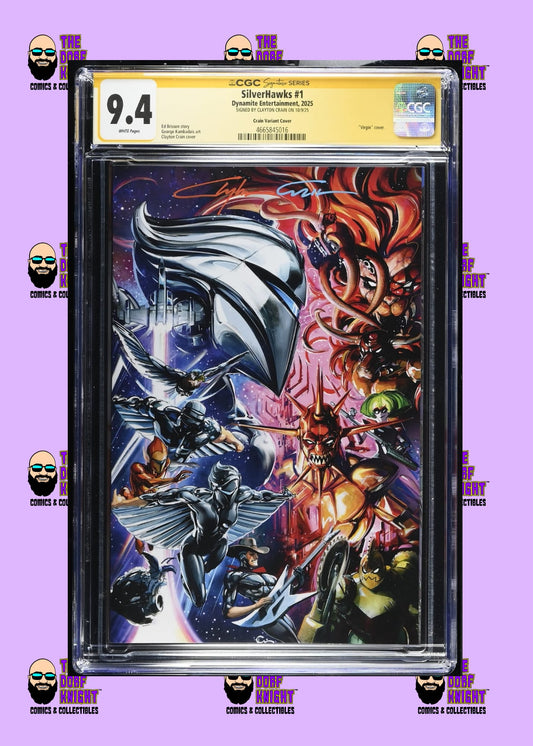 SilverHawks #1 - Crain Variant Cover - Signed by Clayton Crain - 9.4