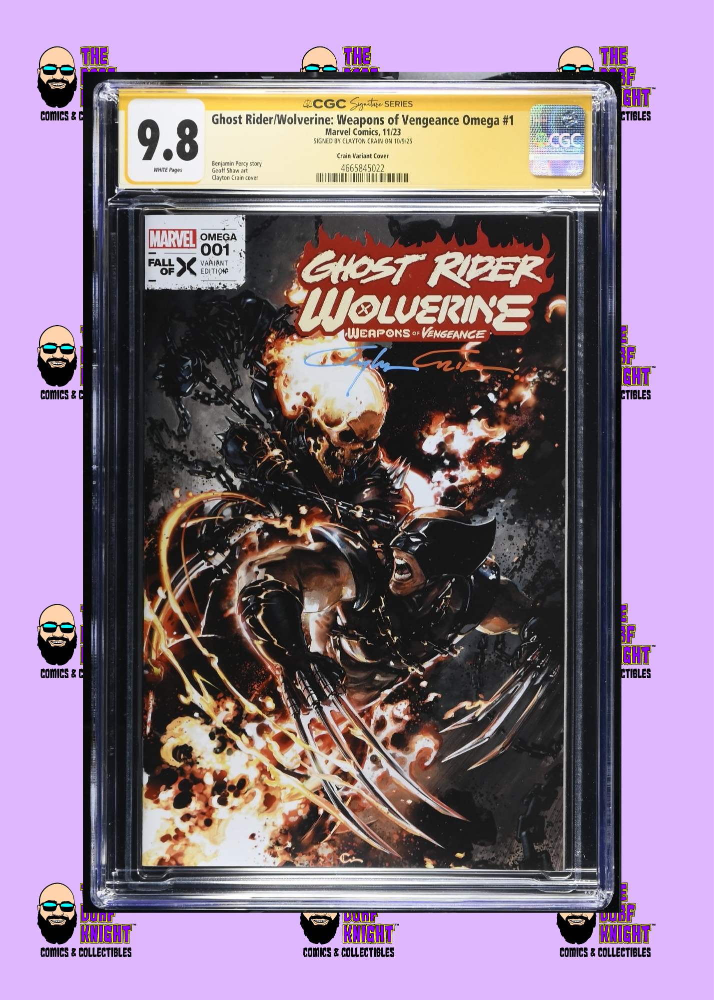 Ghost Rider/Wolverine: Weapons of Vengeance #1 - Crain Variant Cover - Signed by Clayton Crain - 9.8